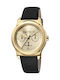 Esprit Watch Chronograph with Black Leather Strap ES1L077L0025