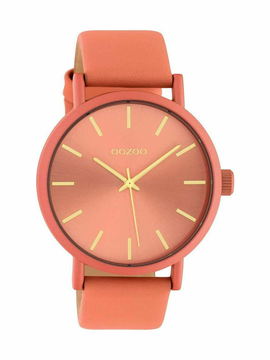 Oozoo Timepieces Women's Watch with Orange Leather Strap