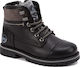 Mayoral Kids Leather Boots with Zipper Black