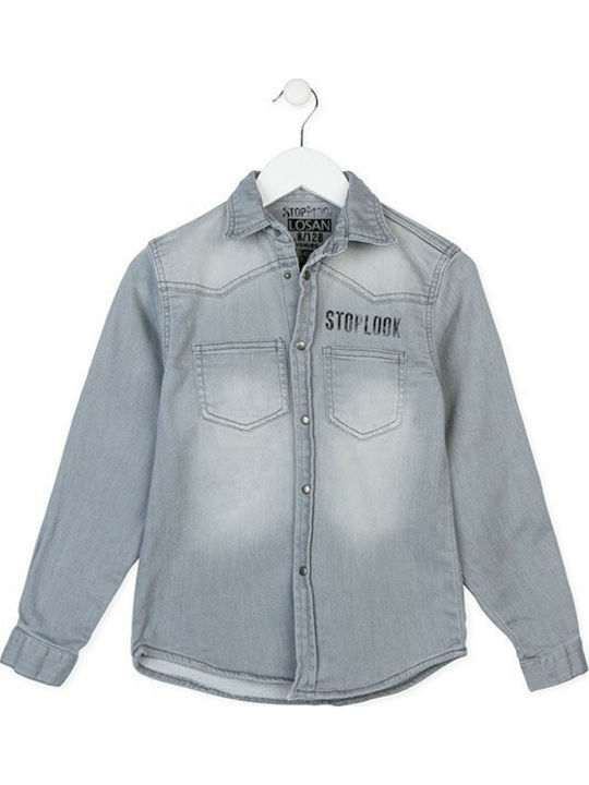 Losan Kids Denim Shirt Gray