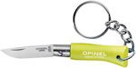 Opinel Keychain No 02 Taschenmesser Schlüsselanhänger Gelb mit Klinge aus Rostfreier Stahl