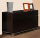 C103 Wooden Makeup Dressing Table Wenge 120x45x70cm