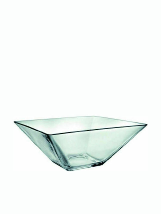 Borgonovo Palladio Modi Salatschüssel Glas Transparent 25x25x10.5cm 1Stück