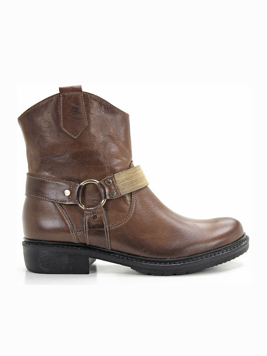 Fardoulis 245 Leder Damen Cowboy-Stiefeletten Tabac Braun