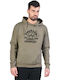 Emerson Sweatshirt Fleece with Hood Olive