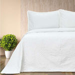 Borea W2 Set Bridal Blanket Single with 2 Pillowcases with Lace 160x220cm