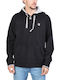 Fila Tenconi Herren Sweatshirt Jacke mit Kapuze und Taschen Schwarz