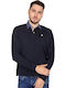 Pepe Jeans Tao Men's Long Sleeve Blouse Polo Navy