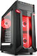 Sharkoon VG6-W Gaming Midi Tower Κουτί Υπολογιστή με Πλαϊνό Παράθυρο Κόκκινο