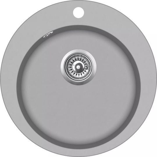 vidaXL Drop-In Spüle aus Verbundgranulat B50.5xT50.5cm Grey