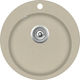 vidaXL Drop-In Sink Synthetic Granite W50.5xD50.5cm Beige