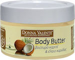 Donna Valente Body Butter Βούτυρο Καριτέ & Έλαιο Καρύδας Hidratant Untură pentru Corp cu Aromă de Nucă de cocos 500ml