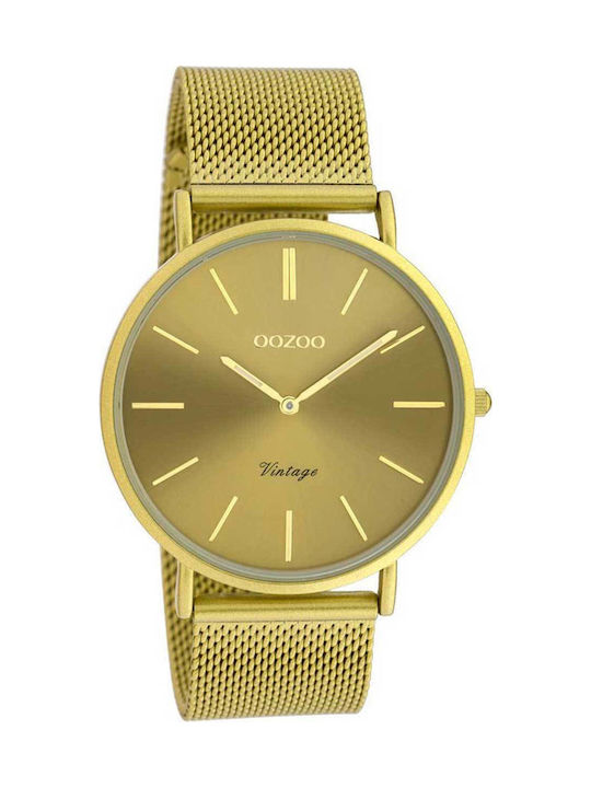 Oozoo Vintage Women's Watch with Gold Metal Bracelet