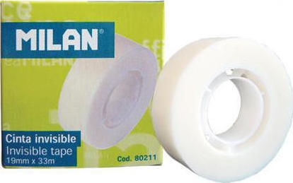 Milan Tape Invisible Milky 19mm x 33m 1pcs White