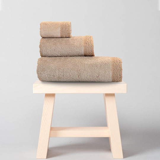 Lino Home Комплект Кърпи за Баня 3бр Bien Мока Тегло 600гр/кв.м
