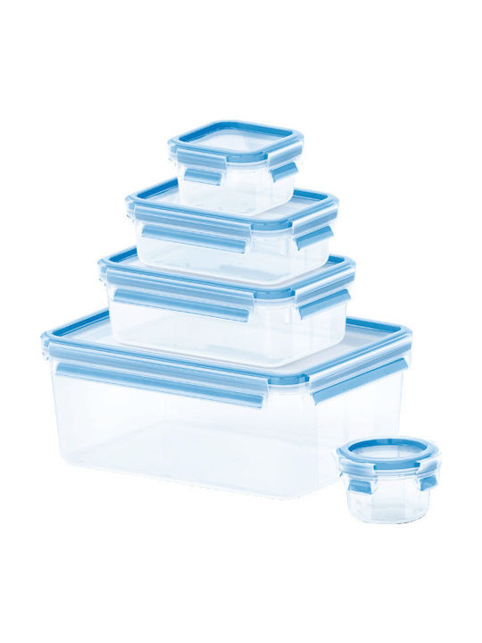 Tefal Clip & Close Δοχείο Φαγητού Πλαστικό Μπλε Κατάλληλο για Φούρνο Μικροκυμάτων 5τμχ