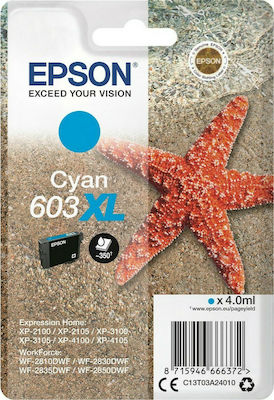 Epson 603XL Cartuș de cerneală original pentru imprimante InkJet Cyan (C13T03A24010)