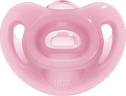 Nuk Orthodontic Pacifier Silicone Sensitive Pink with Case for 0-6 months 1pcs