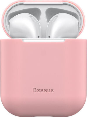 Baseus Hülle Silikon in Rosa Farbe für Apple AirPods