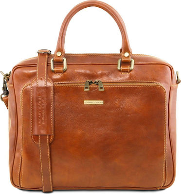 Tuscany Leather Pisa Τσάντα Ώμου / Χειρός για Laptop 16" Honey