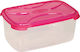 Cyclops Fresco Lunch Box Plastic Ροζ Suitable for for Lid for Microwave Oven 1650ml 1pcs