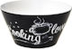 Dutch Rose Soul Cereal Serving Bowl Round made of Porcelain Black with Diameter 14cm