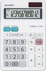 Sharp EL-320W Calculator Contabilitate 12 Cifre în Culoarea Alb