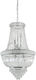 Ideal Lux Kronleuchter 10xE14 Ø52cm mit Kristallen Transparent 215969