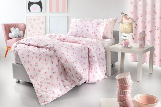 Guy Laroche Σετ Σεντόνια Μονά Βαμβακερά Fairy Ροζ 165x250cm 3τμχ
