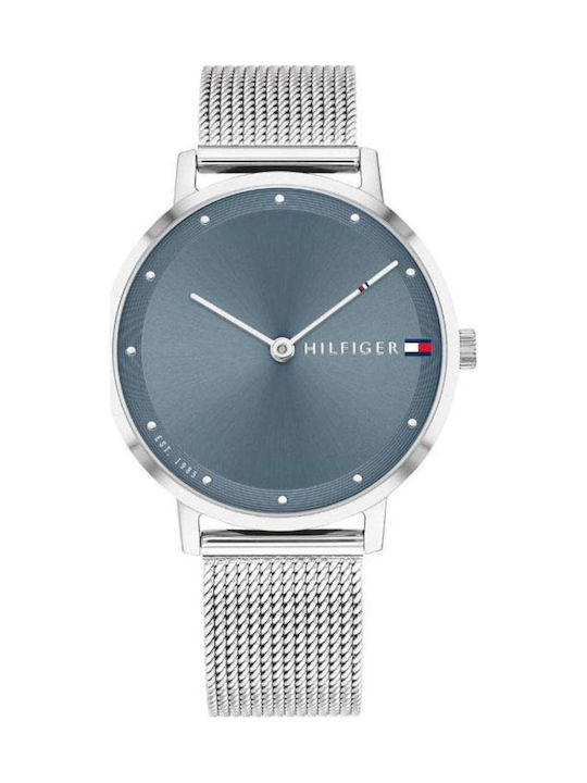 Tommy Hilfiger Pippa Γυναικείο Ρολόι 35mm Μπαταρίας με Ασημί Μεταλλικό Μπρασελέ