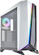 Corsair Carbide Series Spec-Omega RGB Tempered Glass Gaming Midi Tower Κουτί Υπολογιστή με Πλαϊνό Παράθυρο Λευκό