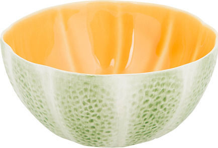 Bordallo Pinheiro Melon Serving Bowl Round Ceramic with Diameter 15cm