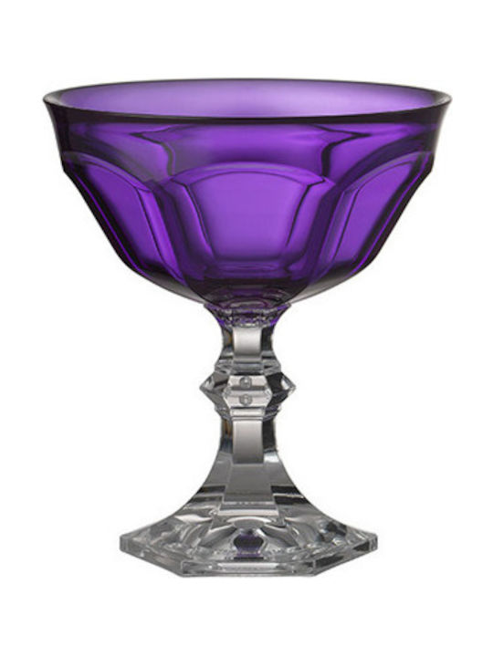 Mario Luca Giusti Dolce Vita Macedonia Ice Cream Serving Bowl Round Plastic Viola with Diameter 14cm