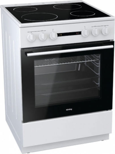 Korting Aragaz 71lt cu Plite Ceramice L60cm. White
