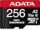 Adata High Endurance microSDXC 256GB U3 V30 A2 UHS-I 100MB/s