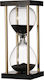 Artekko Office Hourglass Decoration from Glass 7.49x7.49x17.5cm in Black color