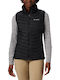 Powder Lite Vest Women's for Hiking Short Puffer Jacket for Spring or Autumn Black