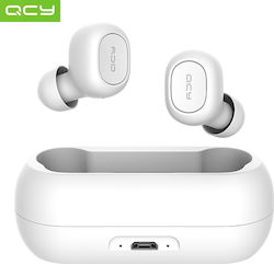 QCY T1 In-ear Bluetooth Handsfree Earphones with Sweat Resistance and Charging Case Whitά