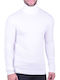 Turtleneck blouse knitted white White