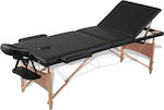 vidaXL Massage Bed 3 Θέσεων 186x68cm Black