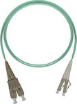 Central Optical Fiber SC-LC Cable 2m Πράσινο