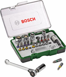 Bosch 2607017160 Ratschen- und Steckschlüssel-Set 1/4" 27 Stück
