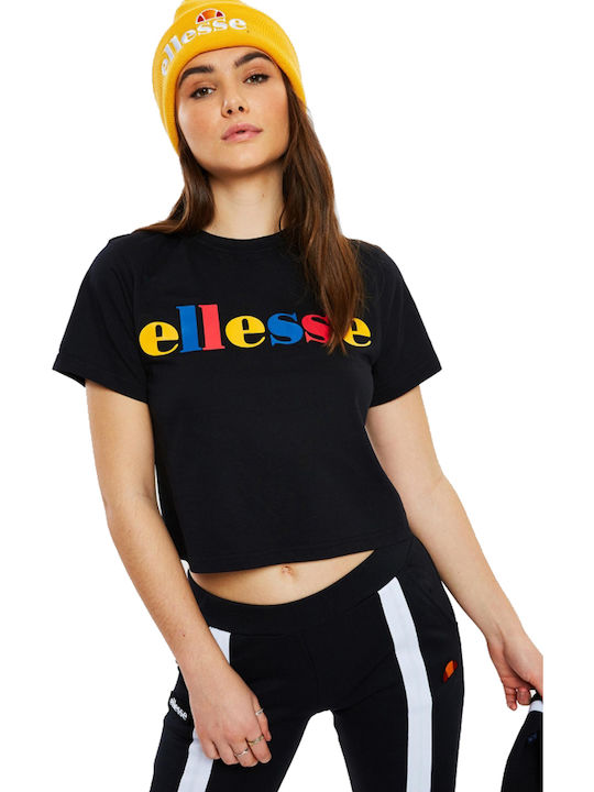 Ellesse Women's Summer Crop Top Short Sleeve Black