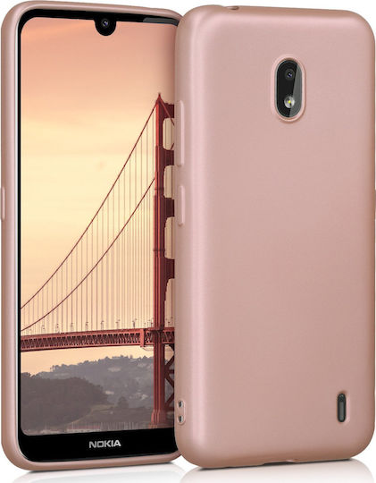 KWmobile Soft Flexible Umschlag Rückseite Silikon Rose Gold (Nokia 2.2)
