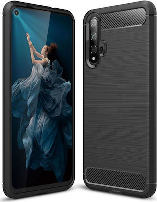 Forcell Umschlag Rückseite Silikon Schwarz (Huawei Nova 5T / Honor 20 Huawei Nova 5T / Honor 20 / Ehre 20)
