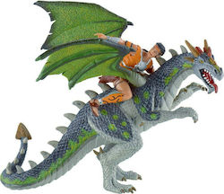 Bullyland Miniature Toy Dragon With Rider 18cm