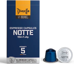 Dimello Κάψουλες Espresso Notte Decaffeine Συμβατές με Μηχανή Nespresso 10caps