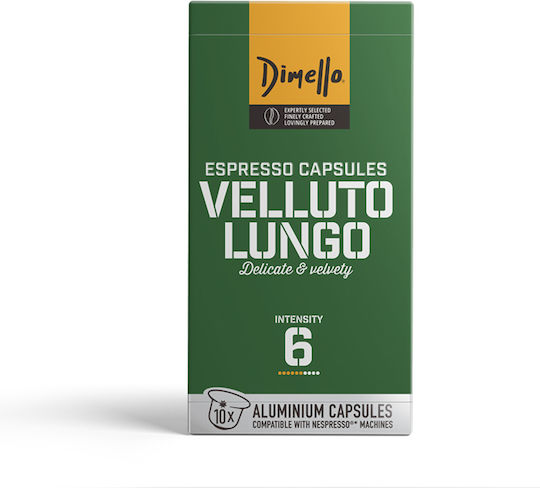 Dimello Capsule Espresso Velluto Lungo Compatibile cu Mașina Nespresso 10capace