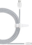 QIHANG 3m Braided USB 2.0 to micro USB Cable White (C21)