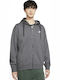 Club Cardigan With Hood Gray